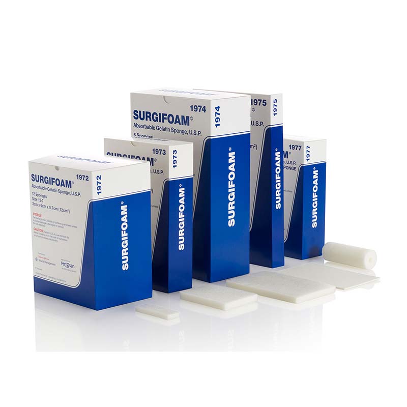 Surgifoam Absorbable Gelatin Sponge, 8-1/2cm x 12cm x 10 mm