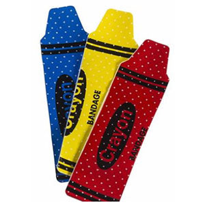 Cardinal Health Sterile Adhesive Plastic Bandage, Crayon Design, 3/4" x 3" (Box of 100)
