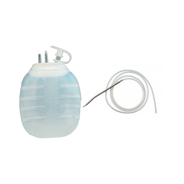 Jackson-Pratt Round Silicone Drain with Trocar Wound Drainage System, 400cc, 19 fr, 1/4"