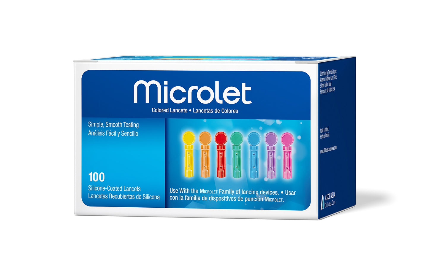Microlet Colored Lancets (Box of 100)