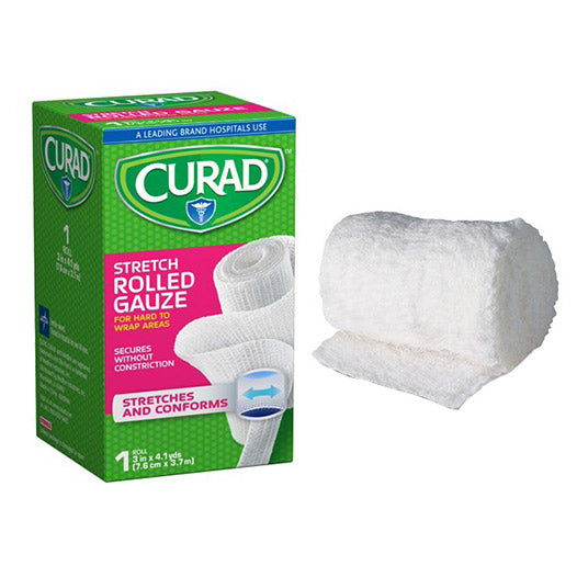 Curad Rolled Gauze Bandage, 3" x 4-1/10 yds.
