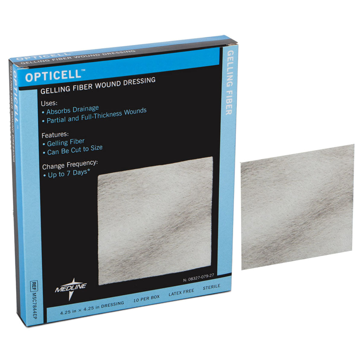 Opticell Gelling Fiber Wound Dressing, 4.25" x 4.25" (Box of 10)