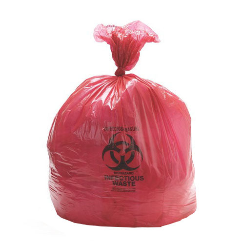 Biohazard Liners, Red, 31" x 43", 33 Gallon