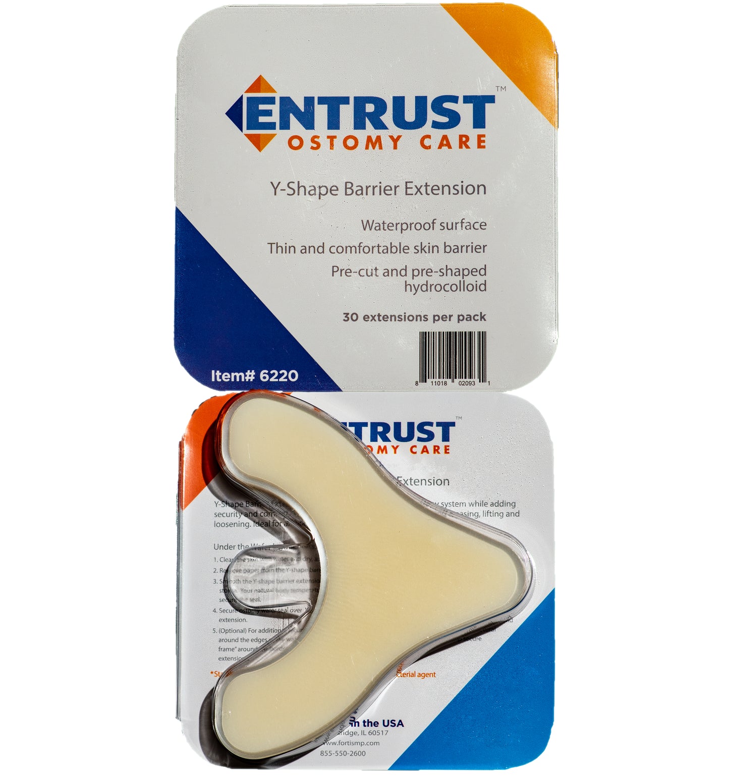 Entrust "Y" Shape Pre-Cut Barrier Extensions, Latex-Free (Box of 30)