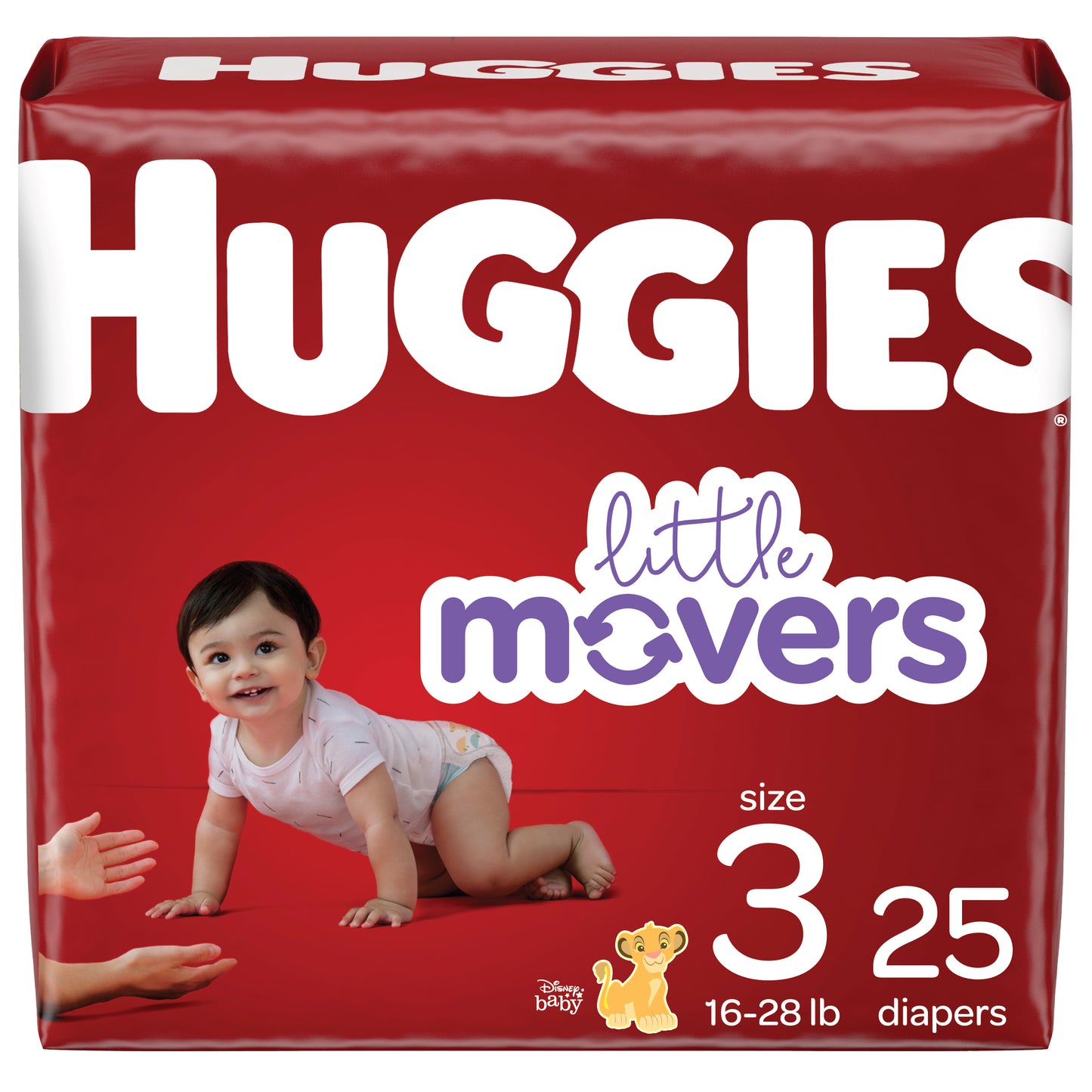 Huggies Little Movers Diapers, Size 3, Jumbo Pack (Package of 25)