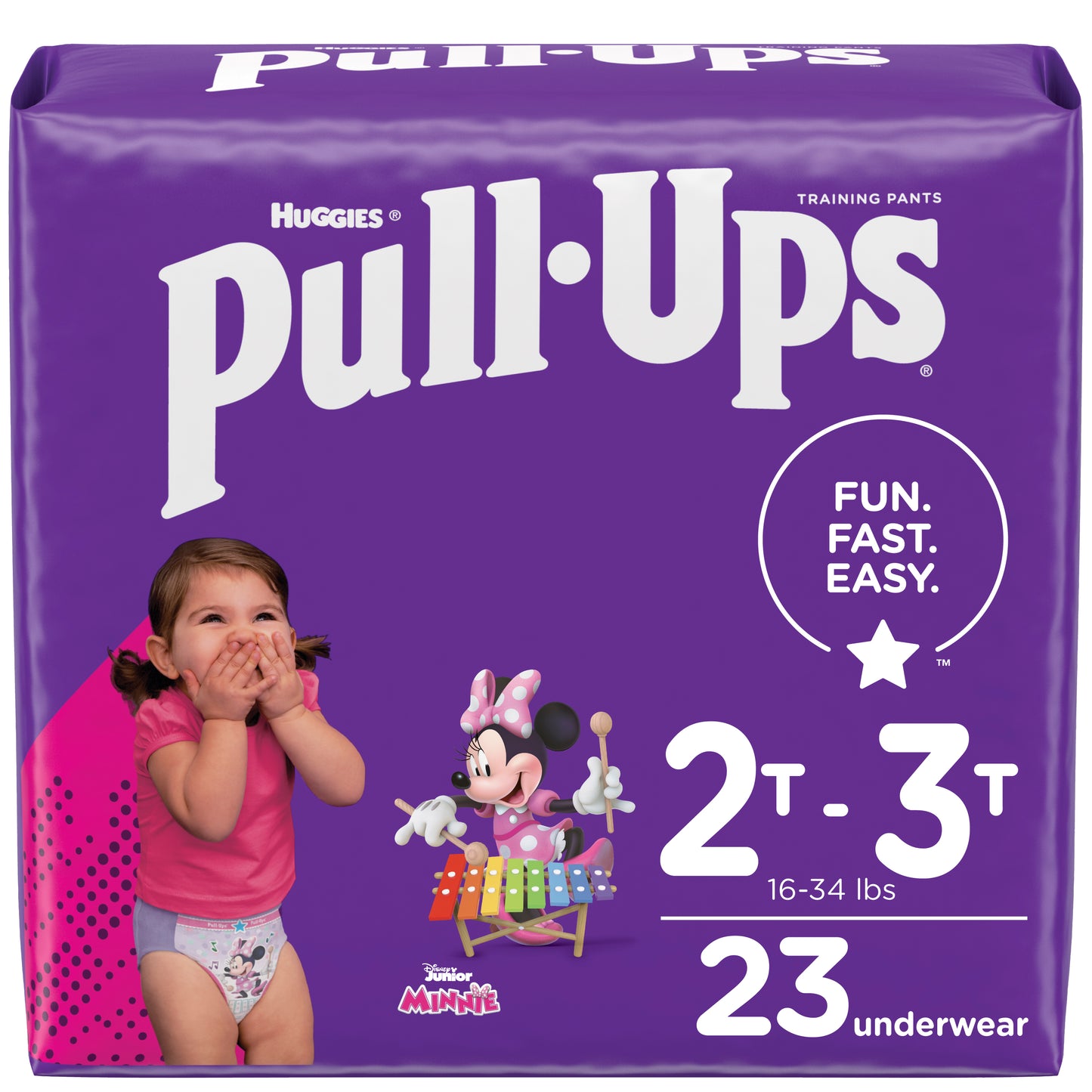 Pull-Ups Learning Designs Girls' Training Pants, 2T-3T, 23 Ct (Case of 92)