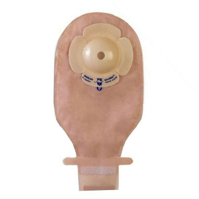 Ultramax Deep Drainable Pouch Aquatack Barrier and Kwick-Klose II Fastener 1-3/4" Pre-Cut Stoma Opening, Transparent (Box of 5)