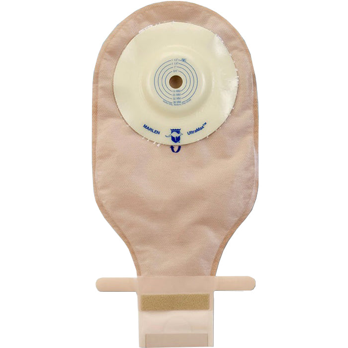 Ultramax Drainable Flat Pouch Cut To Fit Stoma With Opaque Backing (Box of 5)