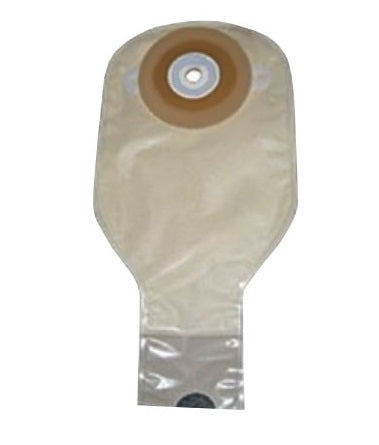Nu-Flex Oval E Convex Drain Pouch Trim-To-Fit 1- 3/4" x 3 - 1/4", with 1/2" Starter Hole (Box of 10)