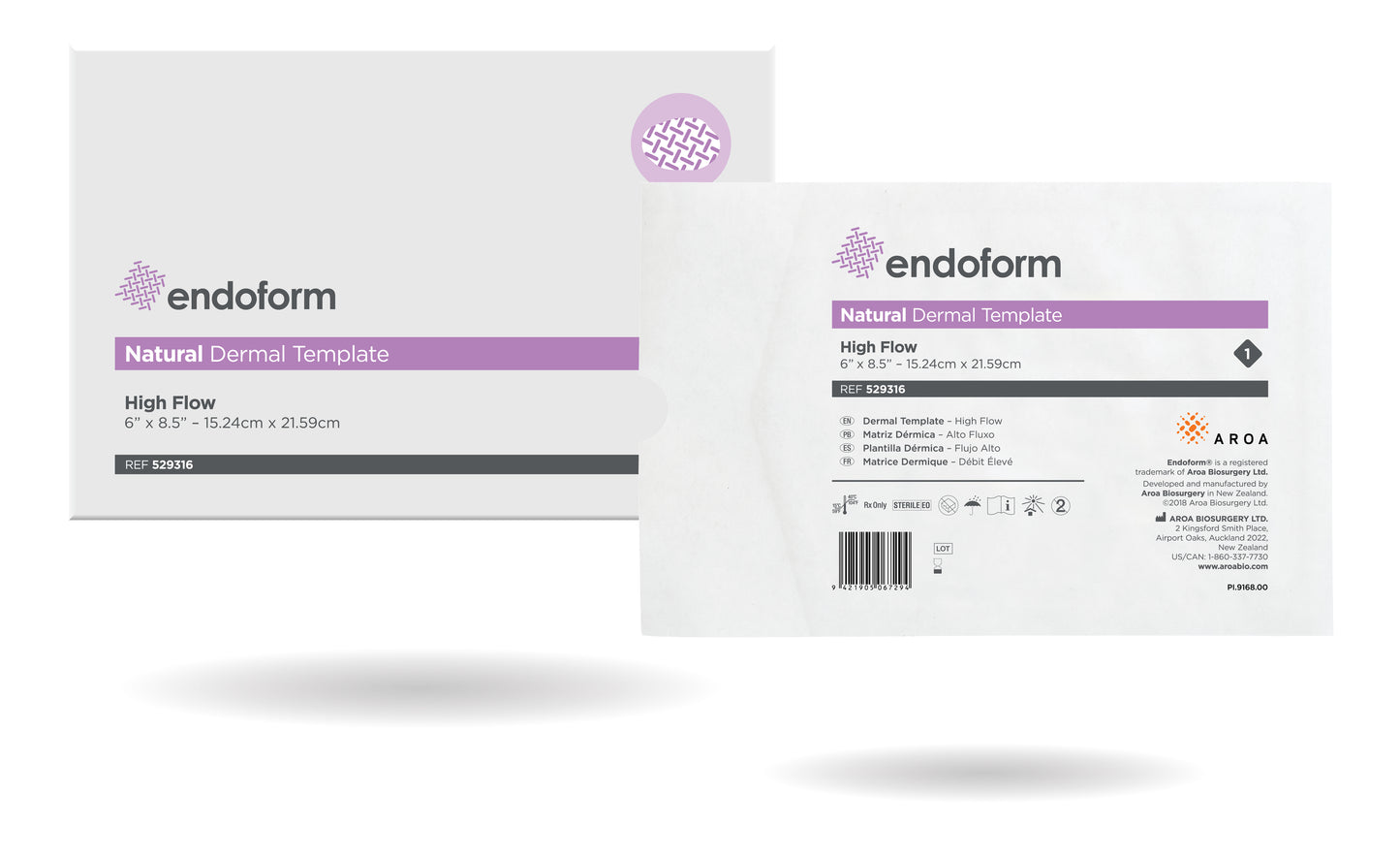 Endoform Natural High Flow, 8.5" x 6" (Box of 10)