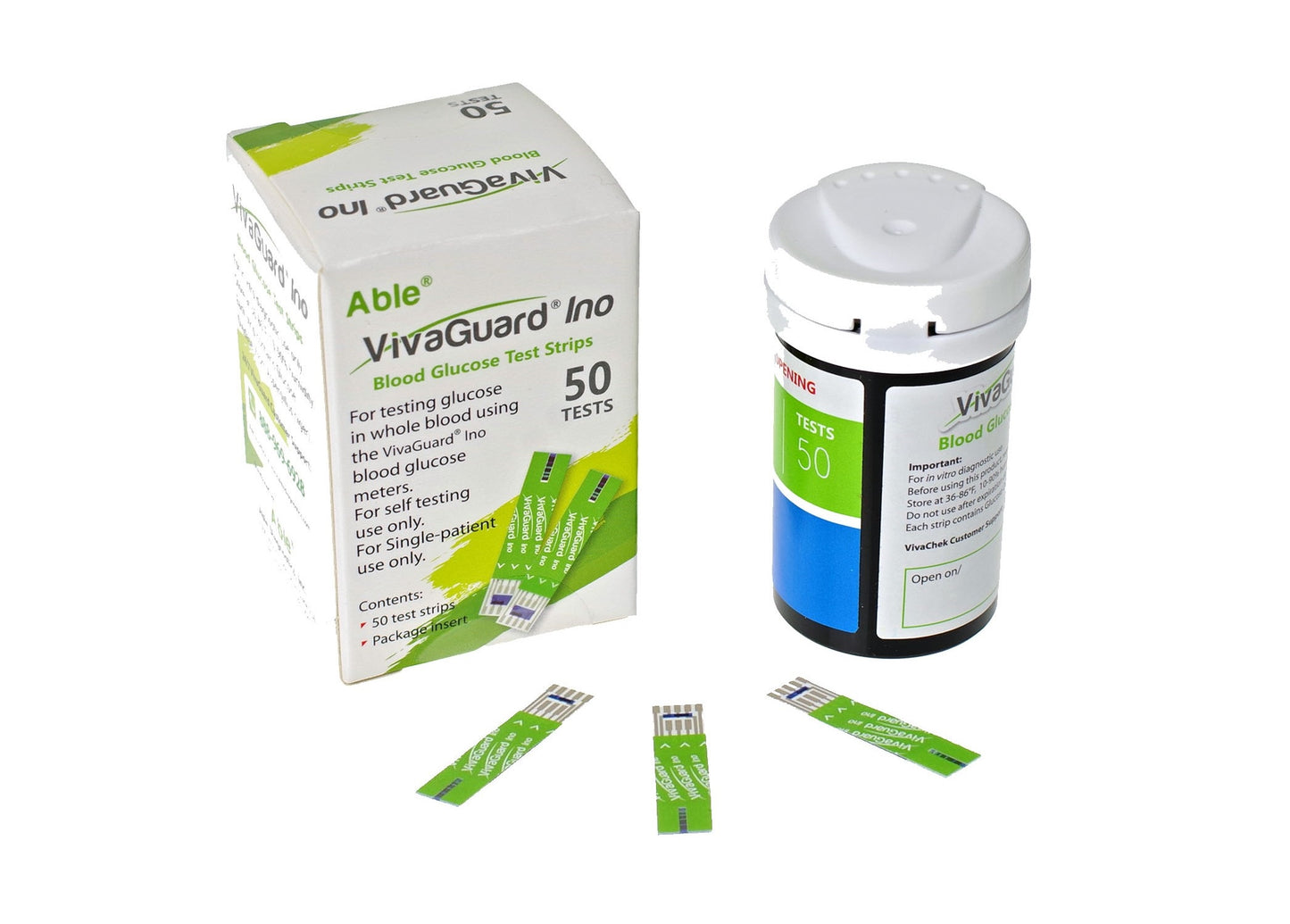 VivaGuard Ino Blood GlucoseTest Strips (Box of 50)