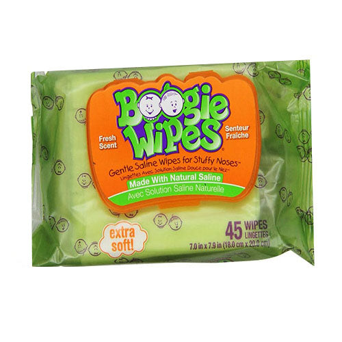 Boogie Wipes Saline Nose Wipes Fresh Scent (Package of 45)