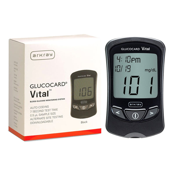 Glucocard Vital Blood Glucose Meter Kit, Black