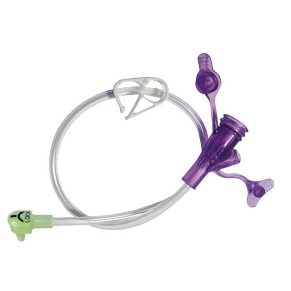 12" Right Angle Purple Dual Enfit Y-Port Feeding Set