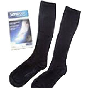 SensiFoot Crew Length Mild Compression Diabetic Sock Large, Black