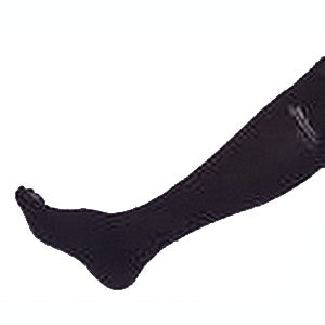 Soft, Knee High, Open Toe, 30-40, Sz 5, Reg, Black