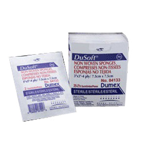 Dusoft Sterile Non-Woven Sponge 4" x 4", 6-Ply (Box of 25)