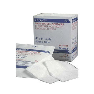 Dusoft Non-Woven Sponge, Sterile 2's, 4" x 4", 4-Ply (Box of 25)