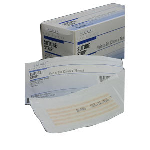 Suture Strip Flexible Wound Closure Strip 1/4" x 4" (Box of 50)