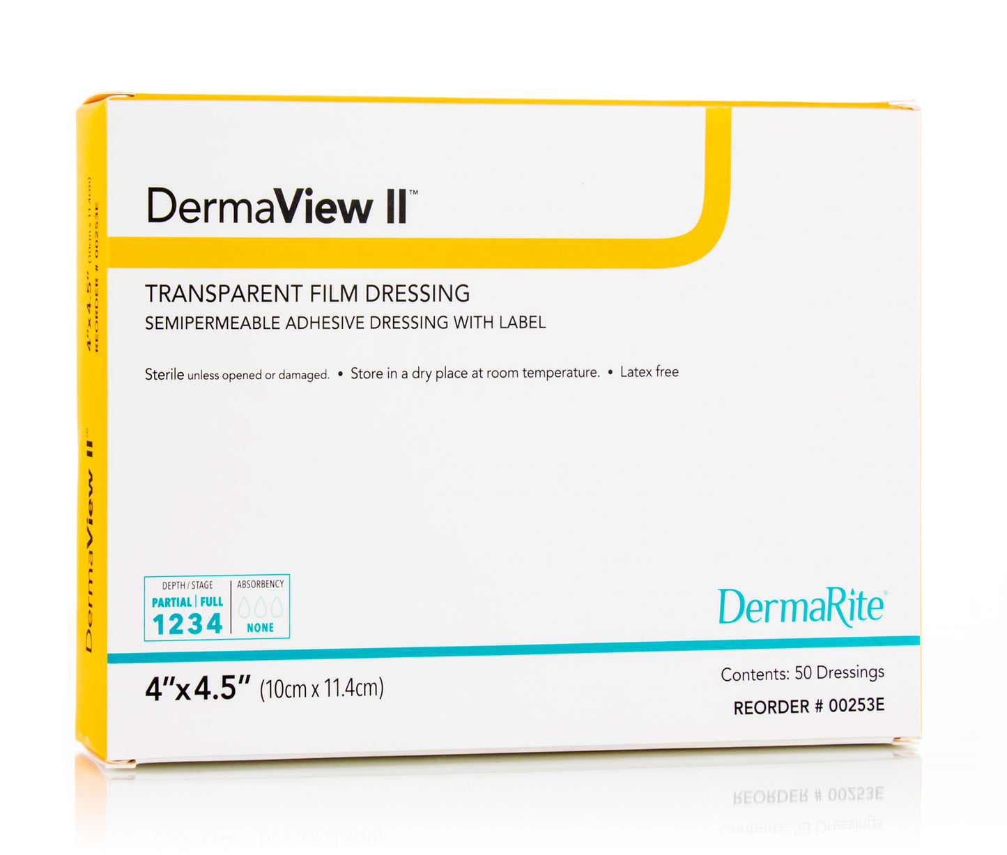 DermaView II Transparent Film Frame, 4" x 4.5"
