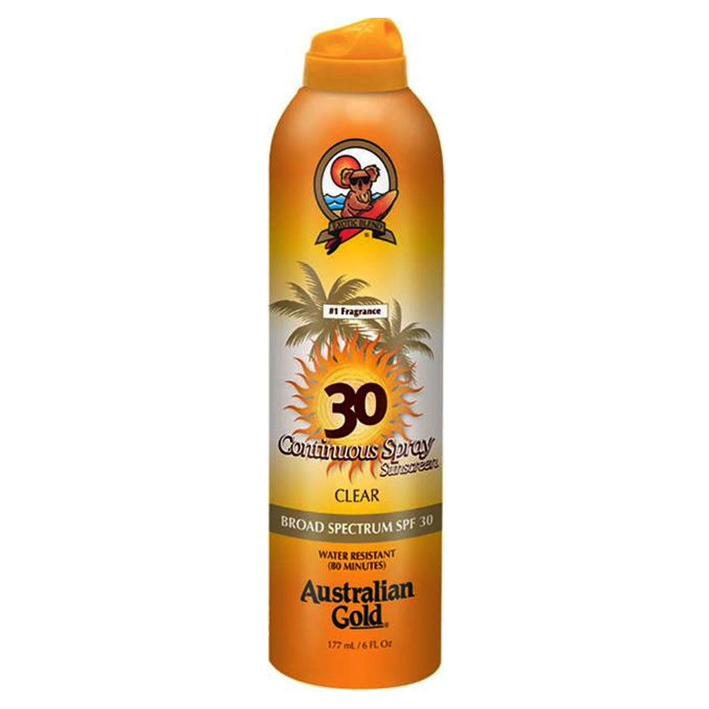Australian Gold SPF 30 Continuous Spray, Clear, 6 ounce