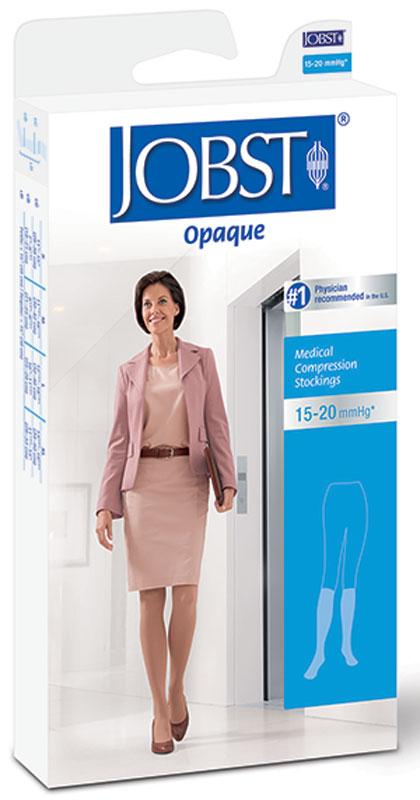 Opaque Knee-High Moderate Compression Stockings Large, Natural