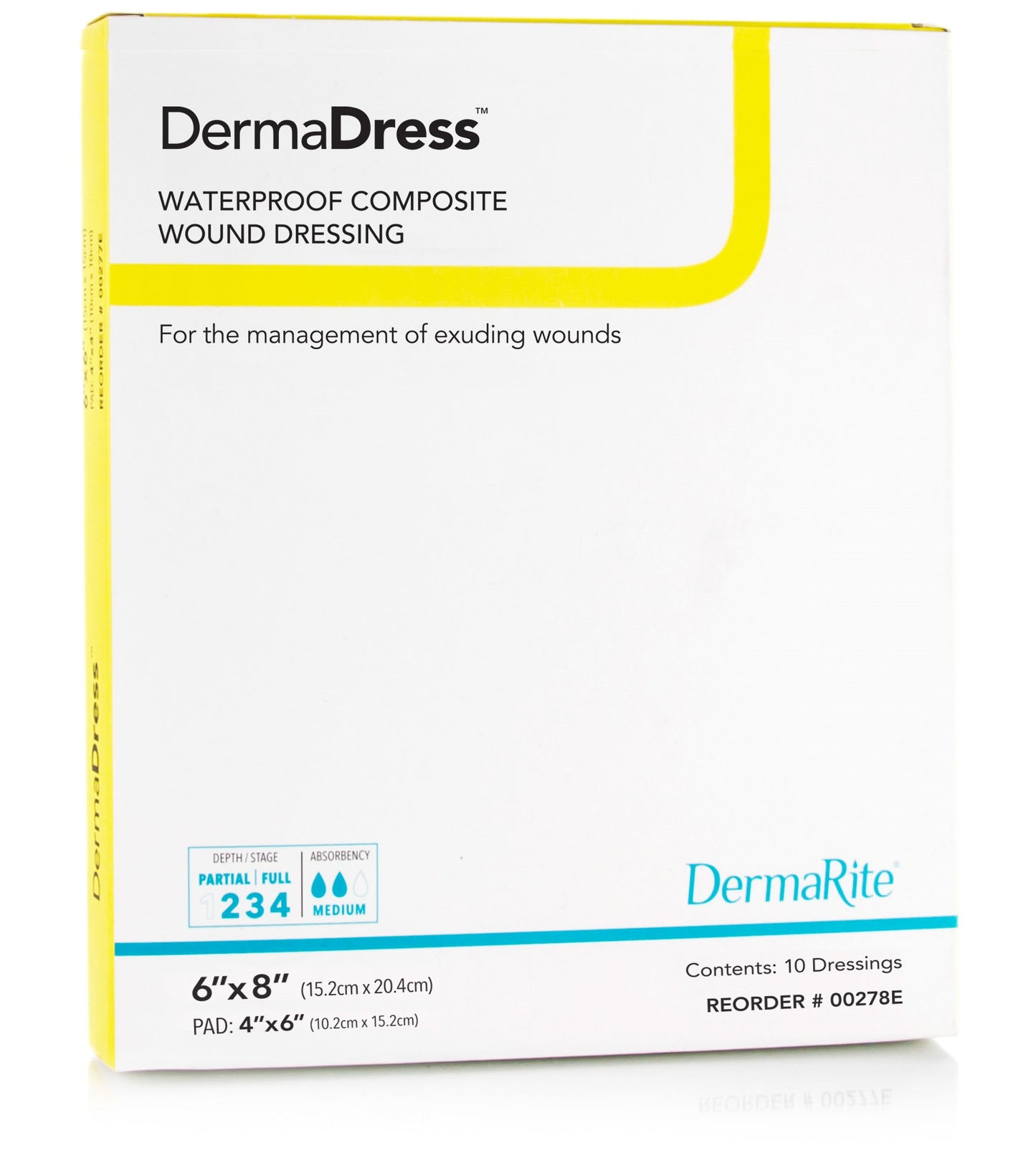 DermaDress Waterproof Composite Dressing 6" x 8" (Box of 10)