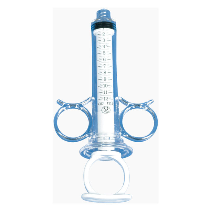 DeRoyal Angiographic 3-Ring Control Syringe, 12 mL, Male Rotator (Case of 25)