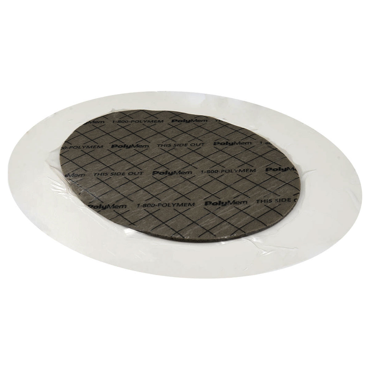 Polymem Oval Silicone Border Silver Dressing, 5" x 3.5"
