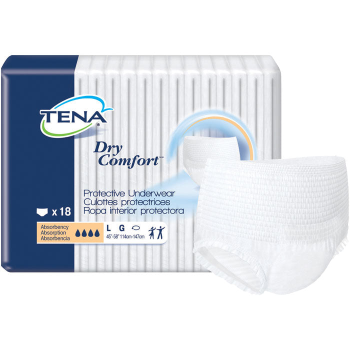 Tena Dry Comfort Protective Underwear, Large, 45"- 58" (Case of 72)
