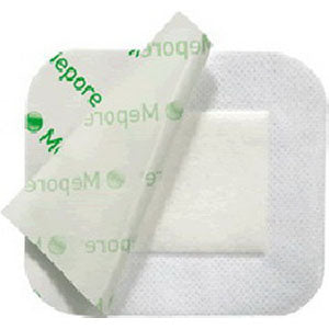 Mepore Adhesive Absorbent Dressing, 3.6" x 6" (Box of 50)