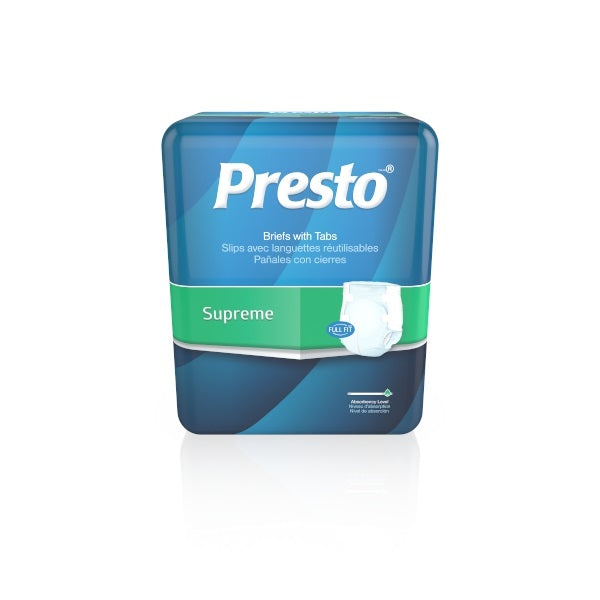 Presto Supreme Brief, Large, 45"-58" (Package of 18)