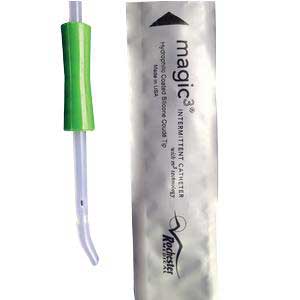 Magic3 Hydrophilic Coude Male Intermittent Catheter with Sure-Grip 18 Fr 16" (Box of 30)
