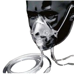 Elongated Oxygen Mask, Medium Concentration,Adult (Case of 50)