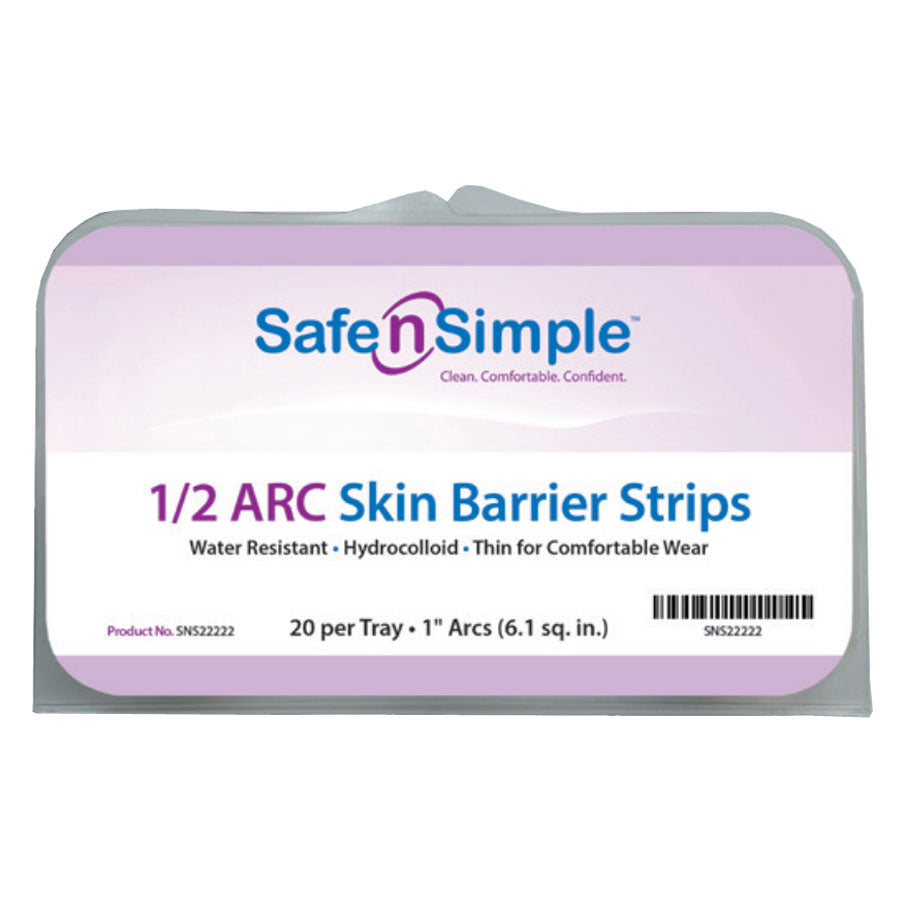 SecureWear 1/2" Arc Skin Barrier Strips (Package of 20)