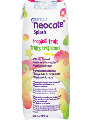 Neocate Splash Junior, Tropical Fruit Flavored, 8 oz - REPLACES SB122437 (Case of 27)
