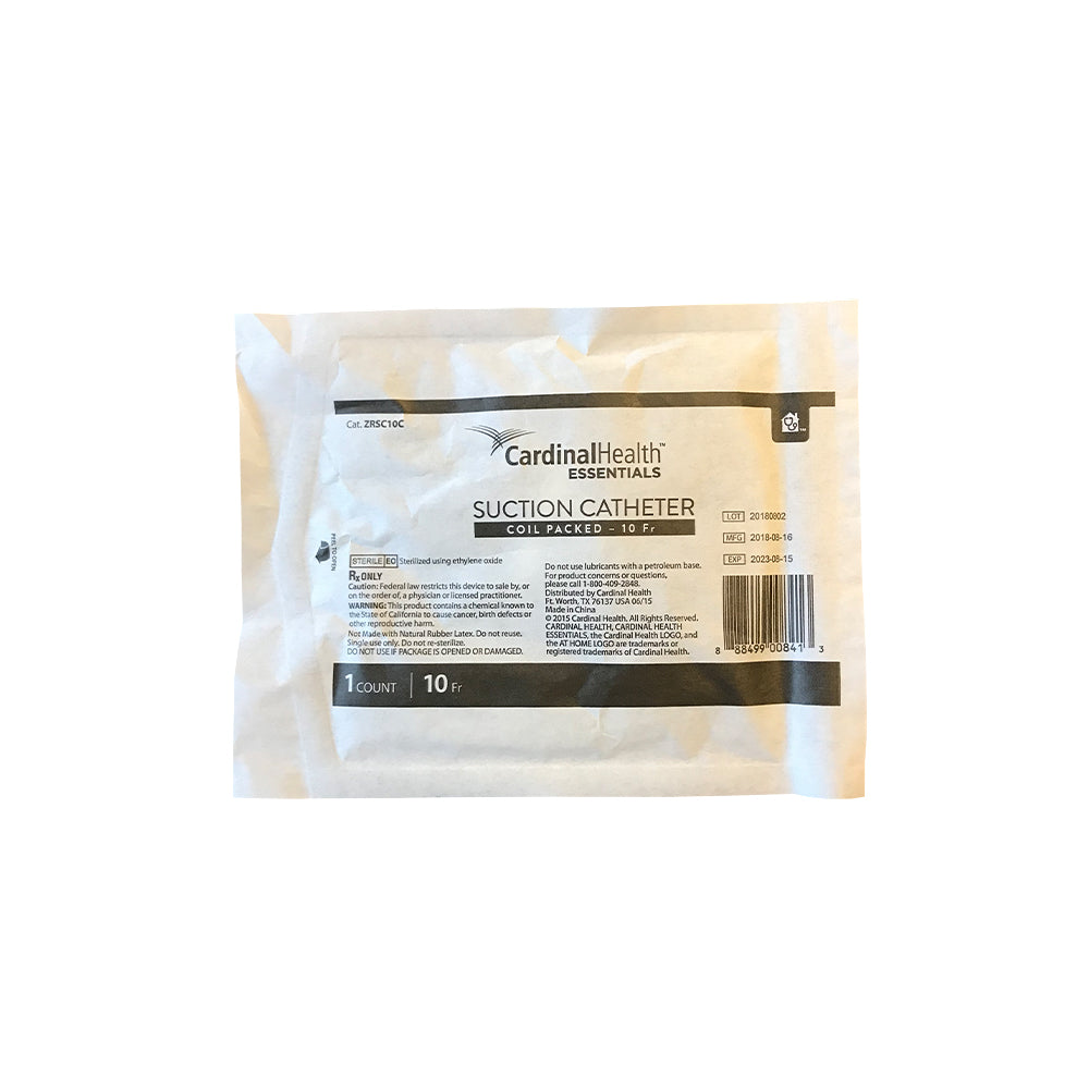 Cardinal Health Essentials Coil Packed Suction Catheter 10 Fr