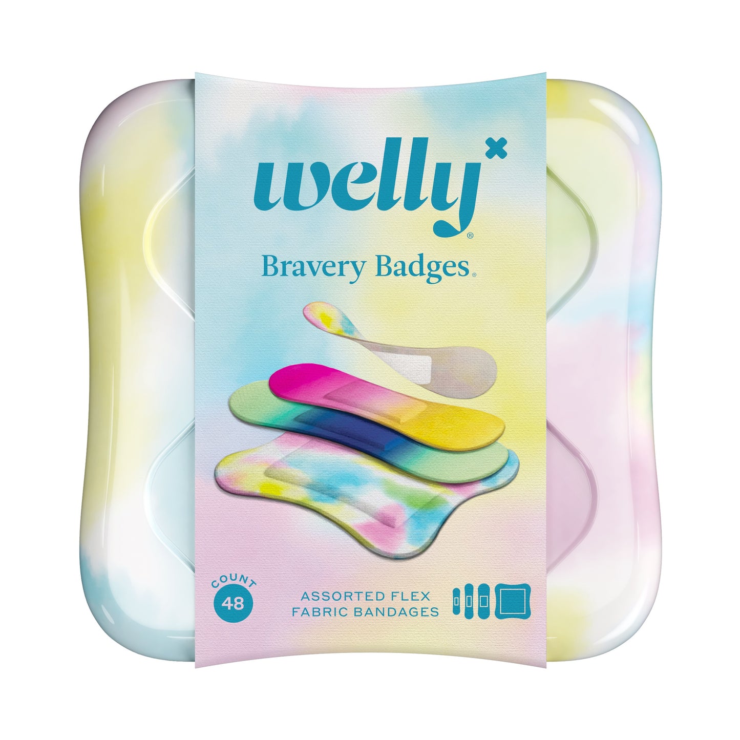 Welly Health Colorwash Adhesive Bandages, 48 ct (Box of 48)
