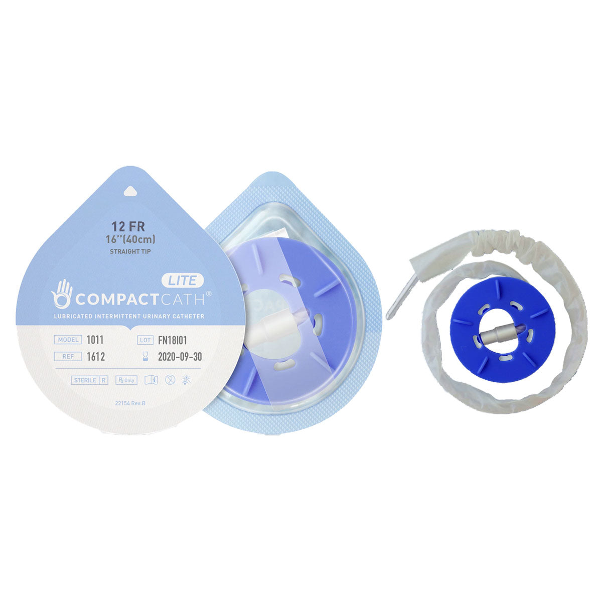 CompactCath LITE Urethral Catheter, 12 FR, 16" (Box of 30)