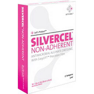 Silvercel Non-Adherent Antimicrobial Alginate Dressing 4-1/4" x 4-1/4"