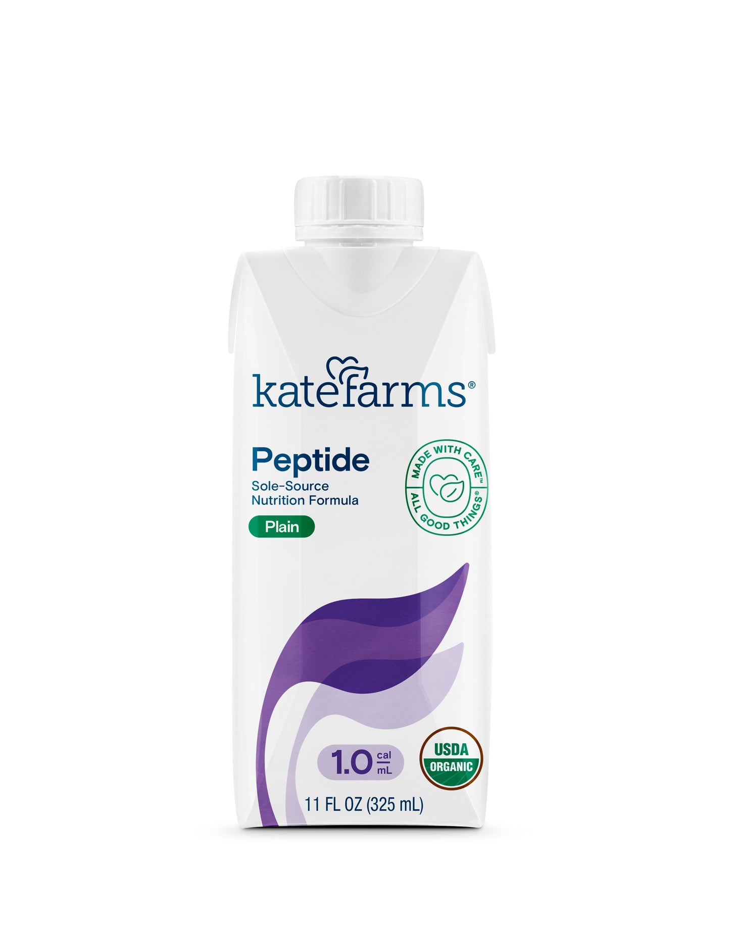 KATE FARMS Peptide 1.0 Plain, 11 fl. oz. (325 mL) (Case of 12)