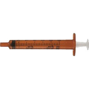 Oral Syringe with Tip Cap 3 mL, Amber (500 count) (Case of 500)