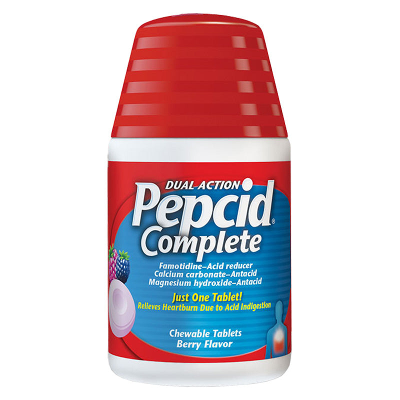 PEPCID COMPLETE Chewable Tablets, Berry, 50 Count