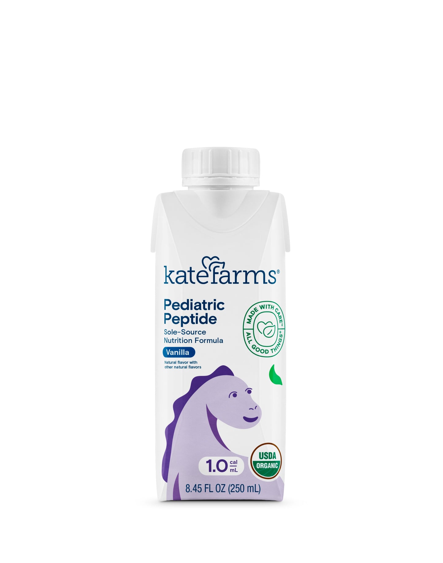 KATE FARMS Pediatric Peptide 1.0 Vanilla, 8.45 fl. oz. (250 mL) (Case of 12)