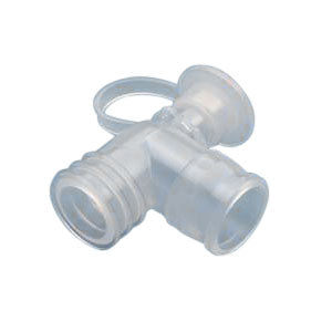 AirLife Elbow Ventilator with Suction Port and Cap, 22mm I.D. x 22mm O.D. (Case of 50)