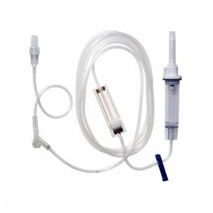 Basic IV Administration Set with Non-Vented Injection Site, 15 drops/mL Drip Rate (Case of 50)