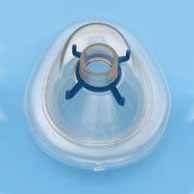 AirLife Disposable Resuscitation Face Mask with Blue Hook Ring, Medium, Adult