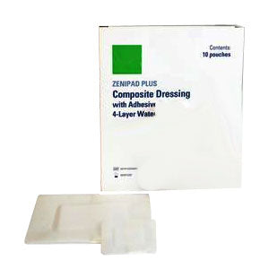 ZeniPad Plus Mulit-Layer Composite Wound Dressing, 4" x 8" (Box of 10)