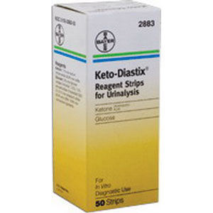 Keto-Diastix Reagent Test Strip (50 count) (Box of 50)