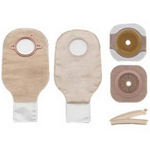 New Image Two-piece Colostomy/Ileostomy Drainable Single-use Kit 3-1/2", Clamp Closure (Box of 5)
